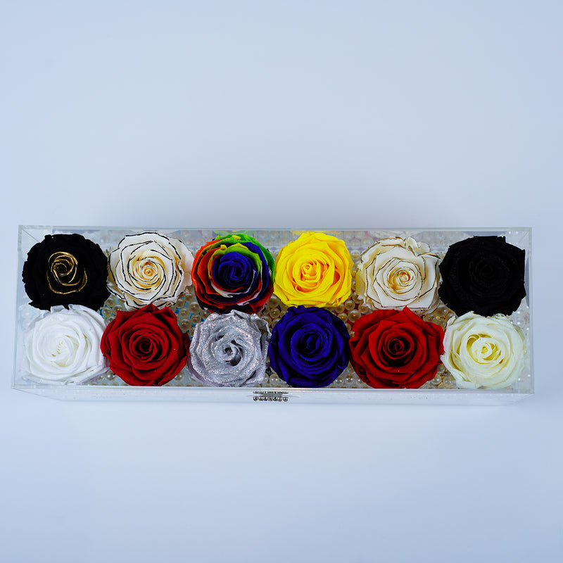 12 Rose with Drawer - A Rainbow of Colors Jadorit