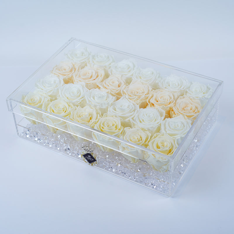 24 Rose Square - Soft White, Butter and Cream Rose palette. Jadorit