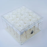 25 Rose Stem - Snow White Roses Jadorit