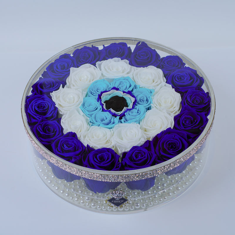 28 - 32 Deluxe Rose Round - Mystical Evil Eye Jadorit