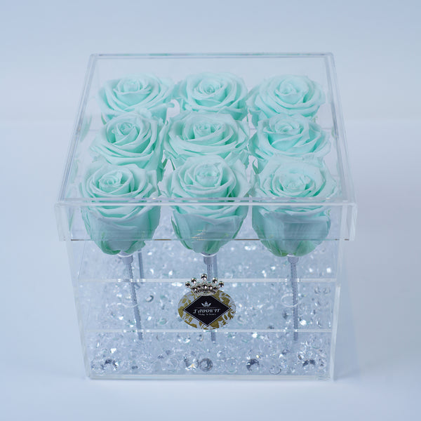 9 Rose Stem- Tiffany Blue Roses Jadorit