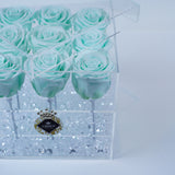 9 Rose Stem- Tiffany Blue Roses Jadorit