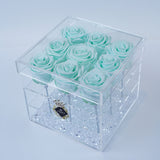 9 Rose Stem- Tiffany Blue Roses Jadorit