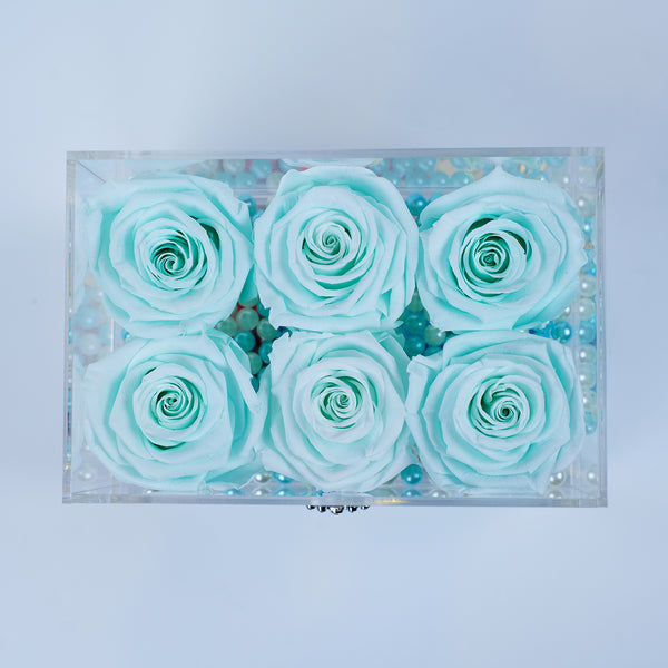 6 Rose Square with Drawer - Tiffany Roses Jadorit