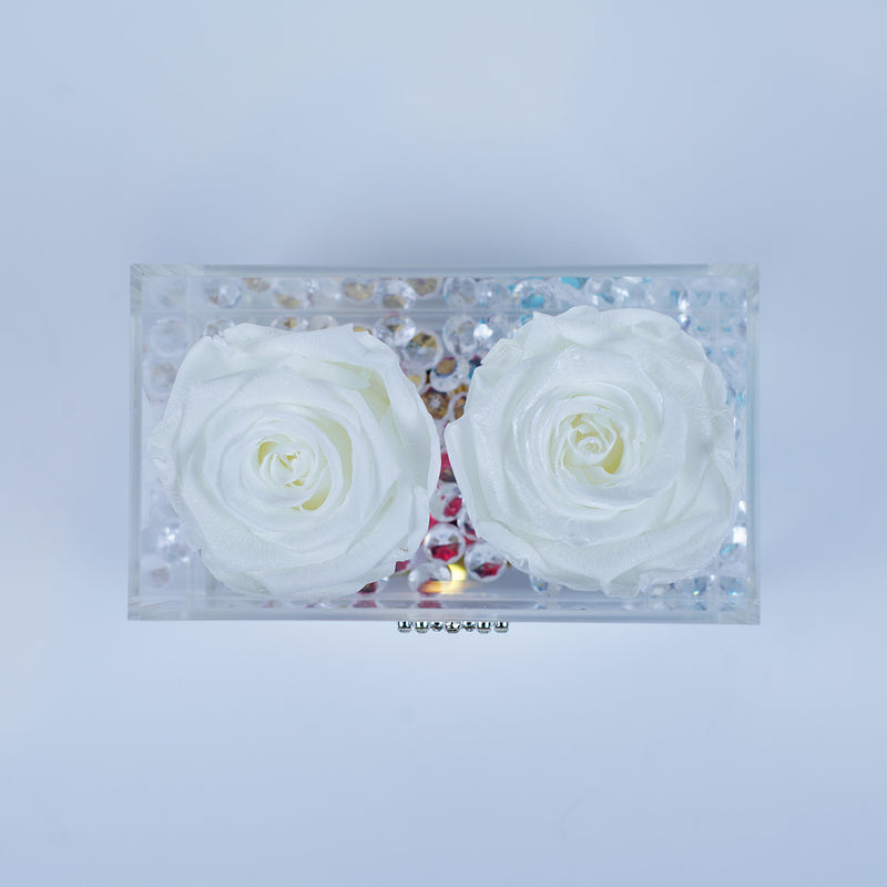 2 Rose Square with Drawer - Winter Wonderland Jadorit