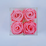 4 Rose Square with Drawer - Pink Roses Jadorit