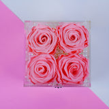 4 Rose Square with Drawer - Pink Roses Jadorit