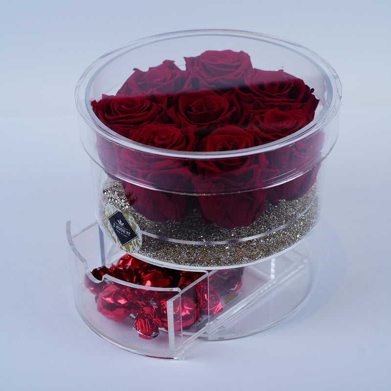 Custom 8 Rose Round with Drawer - Make it Yours Jadorit