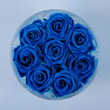 8 Rose Round with Drawer - Deluxe Blue Ocean Roses Jadorit