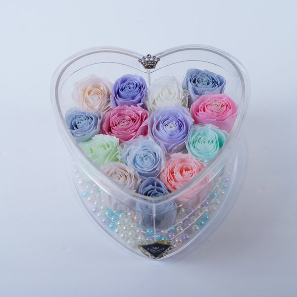 14 Rose Heart - Pastel Tea Roses Jadorit