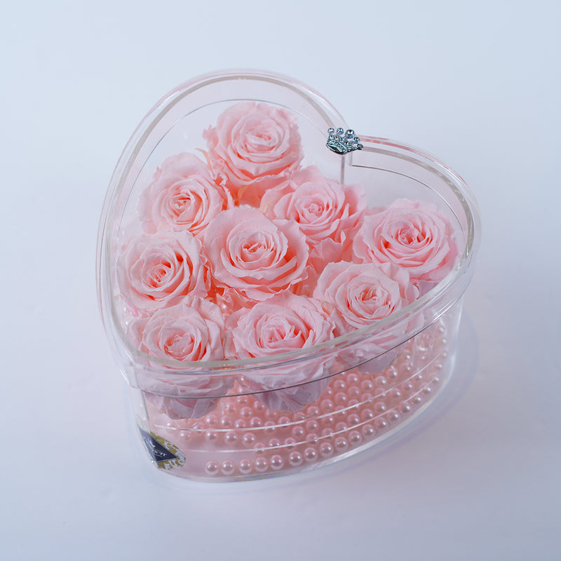 10 Rose Heart - Powder Pink Jadorit