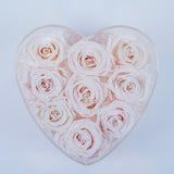 9 Rose Heart - Blushing Pink Heart Jadorit