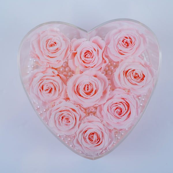 10 Rose Heart - Powder Pink  Jadorit