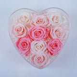 10 Rose Heart - Soft Pink Heart Jadorit