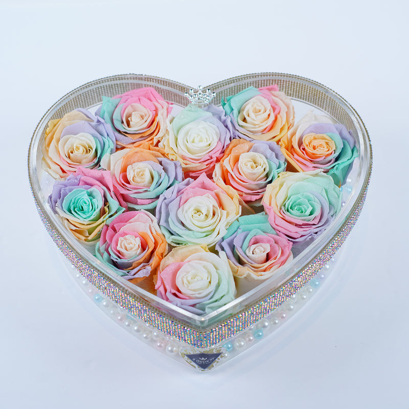 13 Rose Heart - Unicorn Rainbow Heart Jadorit