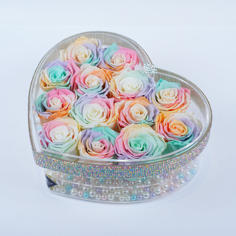 13 Rose Heart - Unicorn Rainbow Heart Jadorit