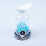 Single Rose Dome - Turquoise Rose Jadorit