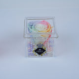 Single Rose Square - Rainbow Rose Jadorit