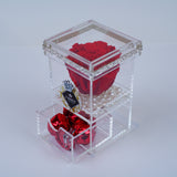 Single Rose Square with Drawer - Red Garden Rose Jadorit