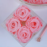 4 Rose Square with Drawer - Pink Roses Jadorit