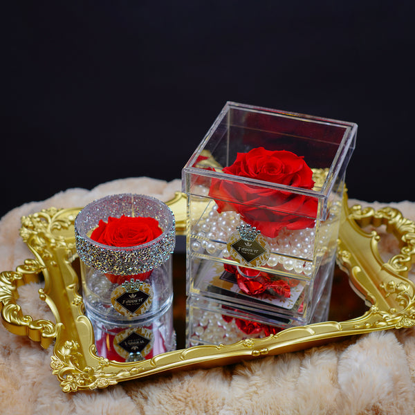 Single Deluxe Jumbo Red Rose Jadorit