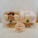 9 Rose Square with Drawer - Light Pink, Crème, Soft Yellow and White Dove with a touch of Sparkle Rose Palette Jadorit