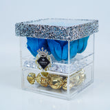  Drawer- Deluxe Ocean Blue Roses Jadorit