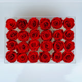 24 Rose Stem - Deluxe Royal Red Sparkle Roses Jadorit