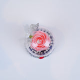 Single Rose Dome - Bubble Gum Pink Rose Jadorit