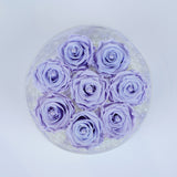 8 Rose Round - Lavender Roses with Pearl Centers Jadorit