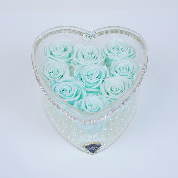 9 Rose Heart - Tiffany Roses Jadorit