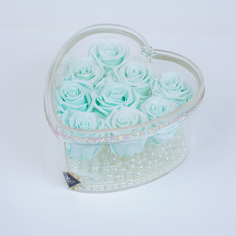 9 Rose Heart - Tiffany Roses Jadorit