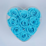 9 Rose Heart - Turquoise Roses Jadorit