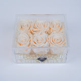 6 Rose Square - Champagne Peach Roses Jadorit