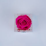 Single Rose Square with Drawer - Hot Pink Rose Jadorit