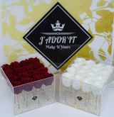 16 Rose Stem - Dove White Roses Jadorit