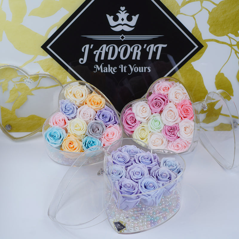 13 Rose Heart - Pretty with Mint Pastels Jadorit