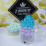 9 Rose Heart - Turquoise Roses Jadorit