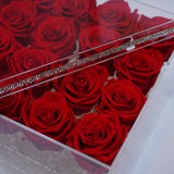 24 Rose Stem - Deluxe Royal Red Sparkle Roses Jadorit