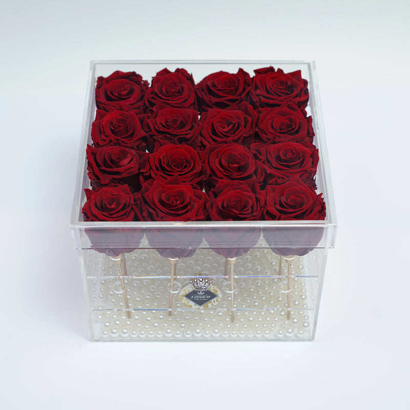 16 Rose Stem - Regal Red Roses Jadorit