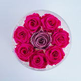 8 Rose Round with Drawer - Hot Pink Roses Jadorit