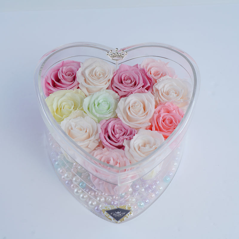 13 Rose Heart - Pretty with Mint Pastels Jadorit