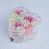 13 Rose Heart - Pretty with Mint Pastels