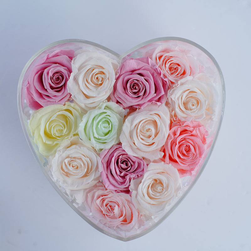 13 Rose Heart - Pretty with Mint Pastels Jadorit