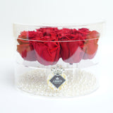 8 Rose Round with Drawer - Red Roses Jadorit