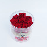 8 Rose Round with Drawer - Red Fairy Roses Jadorit