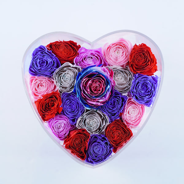 20 Rose Heart - Chic Lilac Rainbow Jadorit