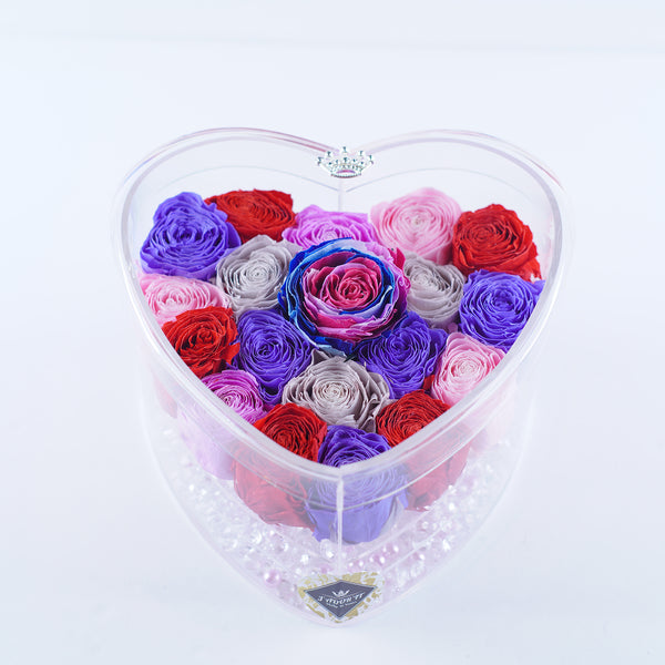 20 Rose Heart - Chic Lilac Rainbow Jadorit